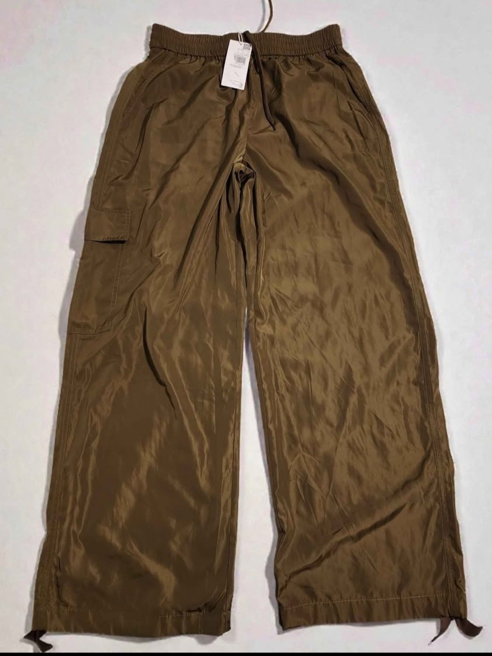 Mango Khaki Cargo Trousers with Adjustable Hem NWT